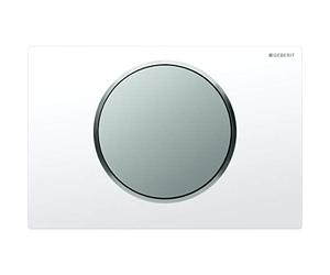 Geberit 115.758.KL.5 Pulsante Sigma10, Scarica Interrompibile: Bianco, Cromato Opaco