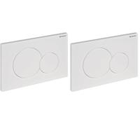 Geberit 115.770.11.5 Placca di Comando Sigma 01 per Risciacquo a due Quantità, Bianco (Confezione da 2)