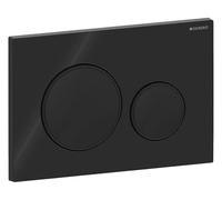 Geberit Sigma20 plaques de déclenchement pour rinçage à 2 quantités, rond, 115882DW1, 115882DW1, Colorazione: nero / nero opaco - CM