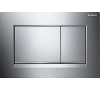 Geberit 115.883.KH.1 Sigma 30 Placca 2 Pulsanti, Cromato Lucido, 24.6 x 16.4 x 1.2 cm