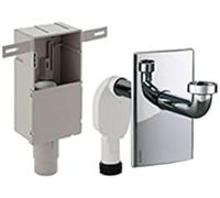 Sifone per lavabo ad incasso placca cromata