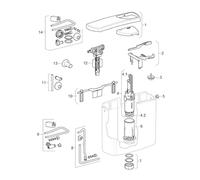 Scarico WC Geberit Universal Campana risciacquo ad interruzione completo