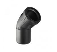 Geberit 390.222.14.1 Curva 45 Gradi Silent-PP GTB, Nero