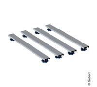Geberit set piedi e traverse per piatto doccia in resina di pietra, da 140 cm, altezza piedi regolabile 6-12 cm - 554.962.00.1