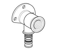 Geberit 611.289.00.5 Mepla Gomito a Pressare Flangiato Corto