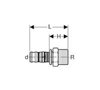 Geberit 613.536.00.5 Mepla Raccordo a Pressare Diritto Maschio 26-3/4"