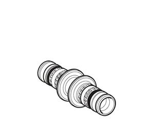 Geberit 628.505.00.5 Mepla Raccordo a Pressare Diritto Intermedio