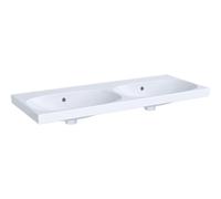Keramag Acanto doppio lavabo 500628, senza fori per rubinetto, con sfioratore, 1200x480mm, Colorazione: Bianco, con KeraTect - 500.628.01.8