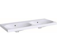 Keramag Acanto doppio lavabo 500628, senza fori per rubinetto, con sfioratore, 1200x480mm, Colorazione: Bianco - 500.628.01.2