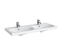Keramag Acanto doppio lavabo 500627, 2 fori per rubinetto, con sfioratore, 1200x480mm, Colorazione: Bianco - 500.627.01.2