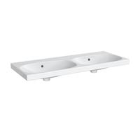 Keramag Acanto doppio lavabo 500628, senza fori per rubinetto, con sfioratore, 1200x480mm, Colorazione: Bianco, con KeraTect - 500.628.01.8
