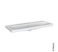 Lavabo Geberit Acanto 501.880, 2 fori per rubinetto, con sfioratore, 1200x480 mm, Colorazione: Bianco