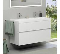 Geberit Acanto lavabo doppio, evineo ineo5 evo mobile, La: 120 cm, 2 scomparti estraibili, con maniglia incassata,, 501880006+BE0979WM, Acanto [Mobili da Bagno > Mobili con Doppio Lavabo]