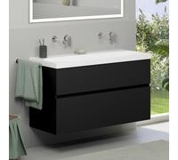 Geberit Acanto lavabo doppio, evineo ineo5 evo mobile, La: 120 cm, 2 scomparti estraibili, con maniglia incassata,, 501880008+BE0979BM, Acanto [Mobili da Bagno > Mobili con Doppio Lavabo]