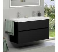 Geberit Acanto lavabo doppio, evineo ineo5 evo mobile, La: 120 cm, 2 scomparti estraibili, con maniglia incassata,, 501880001+BE0979BM, Acanto [Mobili da Bagno > Mobili con Doppio Lavabo]