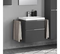Geberit Acanto lavabo, evineo ineo4 mobile per lavabo, La: 60 cm; 2 scomparti estraibili con maniglia,, 500620012+BE0219AN, Acanto [Mobili da Bagno > Mobili con Lavabo Integrato]