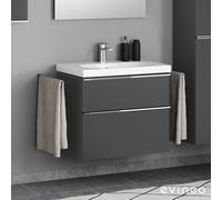 Geberit Acanto lavabo, evineo ineo4 mobile per lavabo, La: 75 cm; 2 scomparti estraibili con maniglia,, 500622018+BE0220AN, Acanto [Mobili da Bagno > Mobili con Lavabo Integrato]