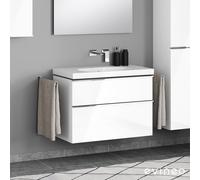Geberit Acanto lavabo, evineo ineo4 mobile per lavabo, La: 90 cm; 2 scomparti estraibili con maniglia,, 500624018+BE0221WH, Acanto [Mobili da Bagno > Mobili con Lavabo Integrato]