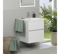 Geberit Acanto lavabo, evineo ineo5 evo mobile, La: 60 cm, 2 scomparti estraibili, con maniglia incassata,, 500620012+BE0975WM, Acanto [Mobili da Bagno > Mobili con Lavabo Integrato]