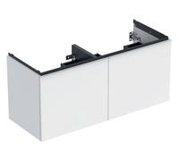 Geberit Acanto meuble sous lavabo double, 2 tiroirs et 2 tiroirs intérieurs, suspendu, 1184x541x475mm, 503.007.01.1, 503.007.01.1, Colorazione: Cassa e frontale: bianco / lucido, maniglia: bianco / op