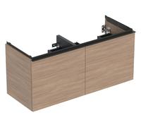 Geberit Acanto meuble sous lavabo double, 2 tiroirs et 2 tiroirs intérieurs, suspendu, 1184x541x475mm, 503007JH1, 503007JH1, Colorazione: Struttura e frontale: rovere/melamina, maniglia: lava/opaco -