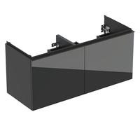 Geberit Acanto meuble sous lavabo double, 2 tiroirs et 2 tiroirs intérieurs, suspendu, 1184x541x475mm, 503.007.JK.2, 503.007.JK.2, Colorazione: Cassa: lava / opaco Frontale: lava / vetro lucido, manig