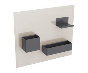 Geberit Acanto set magnetico da parete, 500649JL2, Acanto grigio sabbia opaco/lava opaco [Accessori Bagno > Porta Oggetti]