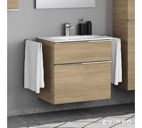 Geberit Acanto Slim lavabo, evineo ineo4 mobile per lavabo, La: 75 cm; 2 scomparti estraibili con maniglia,, 500641012+BE0226OA, Acanto [Mobili da Bagno > Mobili con Lavabo Integrato]