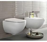 Geberit Acanto Wc+bidet+sedile Rallentato Sospesi Bianco Lucido