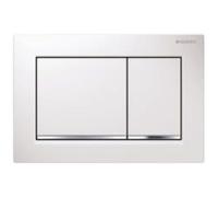 Geberit Actuator Plate Omega30 For Dual Flush: White/Bright Chrome