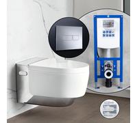 Geberit AquaClean Mera Comfort SET completo smart WC con elemento incasso neeos,, 146210211+16601CR#SET, Comfort AquaClean Mera bianco/cromo [WC > Smart WC]