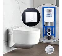Geberit AquaClean Mera Comfort SET completo smart WC con elemento incasso neeos,, 146210211+16791WH#SET, Comfort AquaClean Mera bianco/cromo [WC > Smart WC]