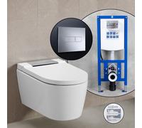 Geberit AquaClean Sela SET completo smart WC con elemento incasso neeos,, 146220211+16601CR#SET, AquaClean Sela bianco/cromo [WC > Smart WC]
