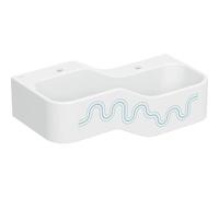 Geberit Bambini paesaggio di gioco e lavaggio, L:90cm, 2 lavabi, lavabo inferiore a destra, senza sfioratore, 502.974., Colorazione: bianco-alpino / decoro: blu oceano - azzurro / foro per rubinetto a
