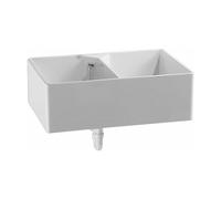 Lavello Di Servizio Geberit Publica Senza foro Di rubinetto Con troppopieno 2 vaschette 900x250x5...
