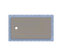 Geberit CleanFloor30 surface de douche, intégrée, avec voile d'étanchéité, 150x80cm, 551008291, 551008291, Colorazione: grigio / opaco - CM