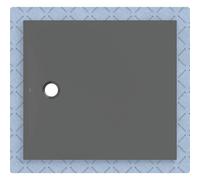 Geberit CleanFloor30 surface de douche, intégré, avec voile d'étanchéité, 110x100cm, 551021DM1, 551021DM1, Colorazione: grafite / opaca - CM