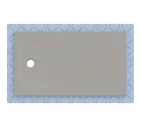 Geberit CleanFloor30 surface de douche, intégrée, avec voile d'étanchéité, 140x80cm, 551.007.29.1, 551.007.29.1, Colorazione: grigio / opaco