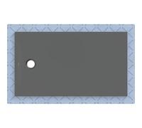 Geberit CleanFloor30 surface de douche, intégrée, avec voile d'étanchéité, 140x80cm, 551007DM1, 551007DM1, Colorazione: grafite / opaca - CM