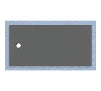Geberit CleanFloor30 surface de douche, intégrée, avec voile d'étanchéité, 180x90cm, 551019DM1, 551019DM1, Colorazione: grafite / opaca - CM