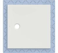 Geberit CleanFloor30 surface de douche, intégrée, avec voile d'étanchéité, 90x90cm, 551.011.00.1, 551.011.00.1, Colorazione: bianco / opaco
