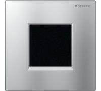 Comando orinatoio Geberit con scarico elettronico, funzionamento a rete, piastra di copertura tipo 30, Colorazione: cromo opaco / rivestito facile da pulire - 116.027.JQ.1