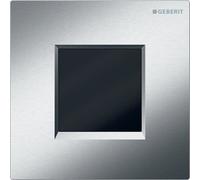 Comando orinatoio Geberit con scarico elettronico, funzionamento a batteria, piastra di copertura tipo 30, Colorazione: cromato spazzolato - 116.037.KX.1