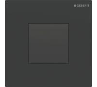 Comando orinatoio Geberit con scarico elettronico, funzionamento a batteria, piastra di copertura tipo 30, Colorazione: nero / opaco - 116.037.16.1