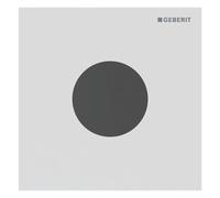 Geberit, commande pour urinoir, type 40 plaque de recouvrement, avec déclenchement électronique du rinçage, alimentation au réseau, ronde, acier inox, 116024JT1, 116024JT1, Colorazione: Bianco opaco -