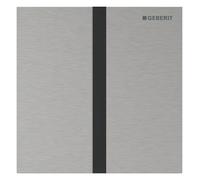 Geberit, commande pour urinoir, type 40 plaque de recouvrement, avec déclenchement électronique du rinçage, alimentation par pile, square, acier inox, 116237FW1, 116237FW1, Colorazione: acciaio inossi