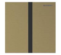 Geberit, commande pour urinoir, type 40 plaque de recouvrement, avec déclenchement électronique du rinçage, alimentation au réseau, square, acier inox, 116227QF1, 116227QF1, Colorazione: ottone spazzo