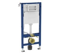 Geberit DuofixBasic 458103002 (blu scuro, elemento per WWC, 112 cm, con cassetta di scarico Delta UP 12 cm, per pareti in metallo e legno, in acciaio, posizione di fissaggio alternativa, autoportante