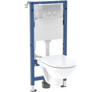Geberit Duofix Basic set modulo di installazione, vaso wc e placca di comando 118.339.21.3
