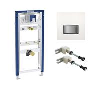 Geberit Duofix orinatoio da elemento incasso A: 112 cm, placca di azionamento Typ 50 Square, placca di azionamento, accessori di montaggio e collegamento, 111616002+116016115#SET, Duofix; Typ 50 [Elem